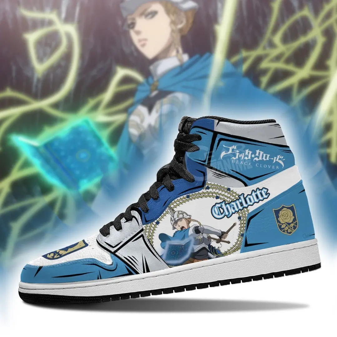 

Blue Rose Charlotte Roselei Sneakers Black Clover Anime Shoes