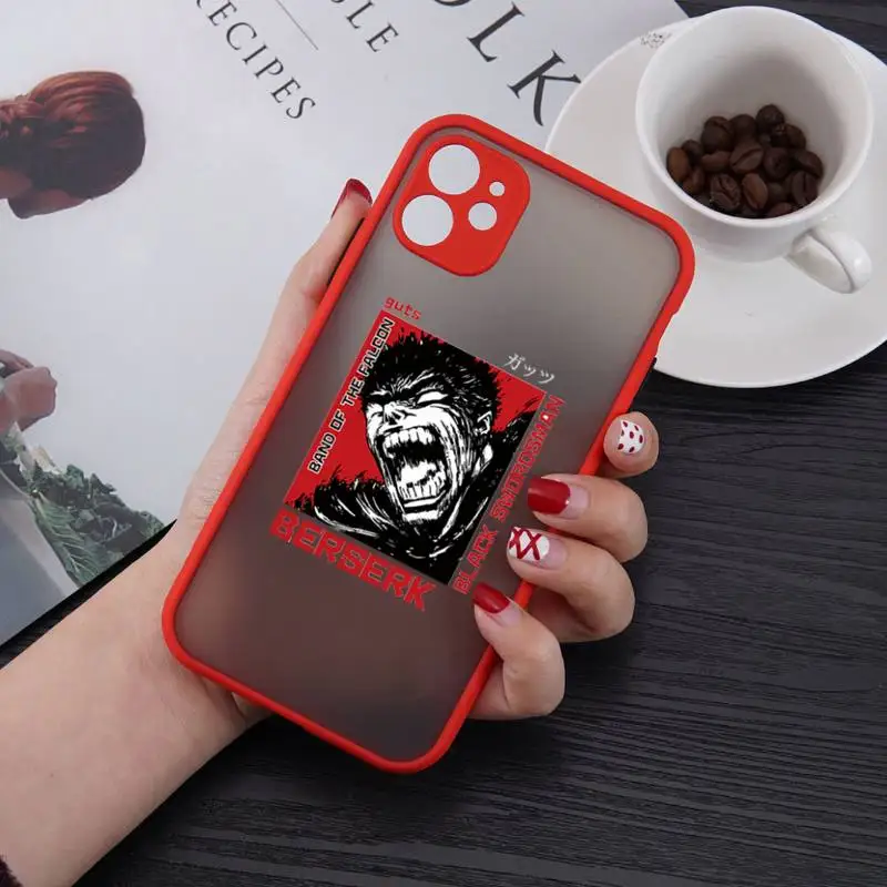 Прозрачный чехол Berserk для телефона с аниме-рисунком iphone 11 12 13 7 8 plus mini x xs xr pro max