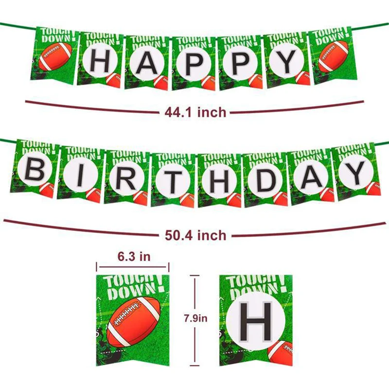16 гостевых регби Футбол Американский вечерние одноразовые набор столовых