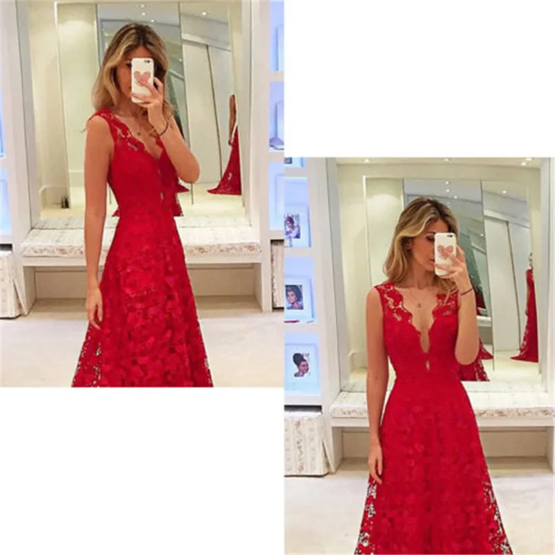 Вечерние платья для женщин Элегантное Длинное кружевное платье вечернее