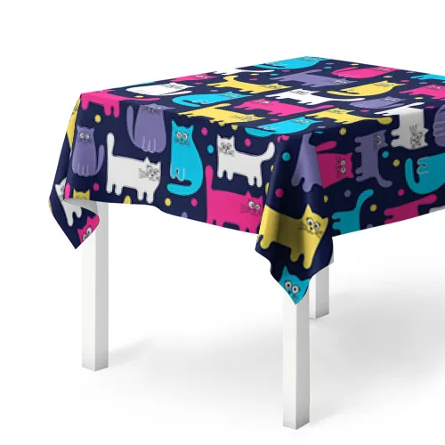 Скатерть 3D Котятки для дома и дачи Отличный подарок!|Скатерти| |