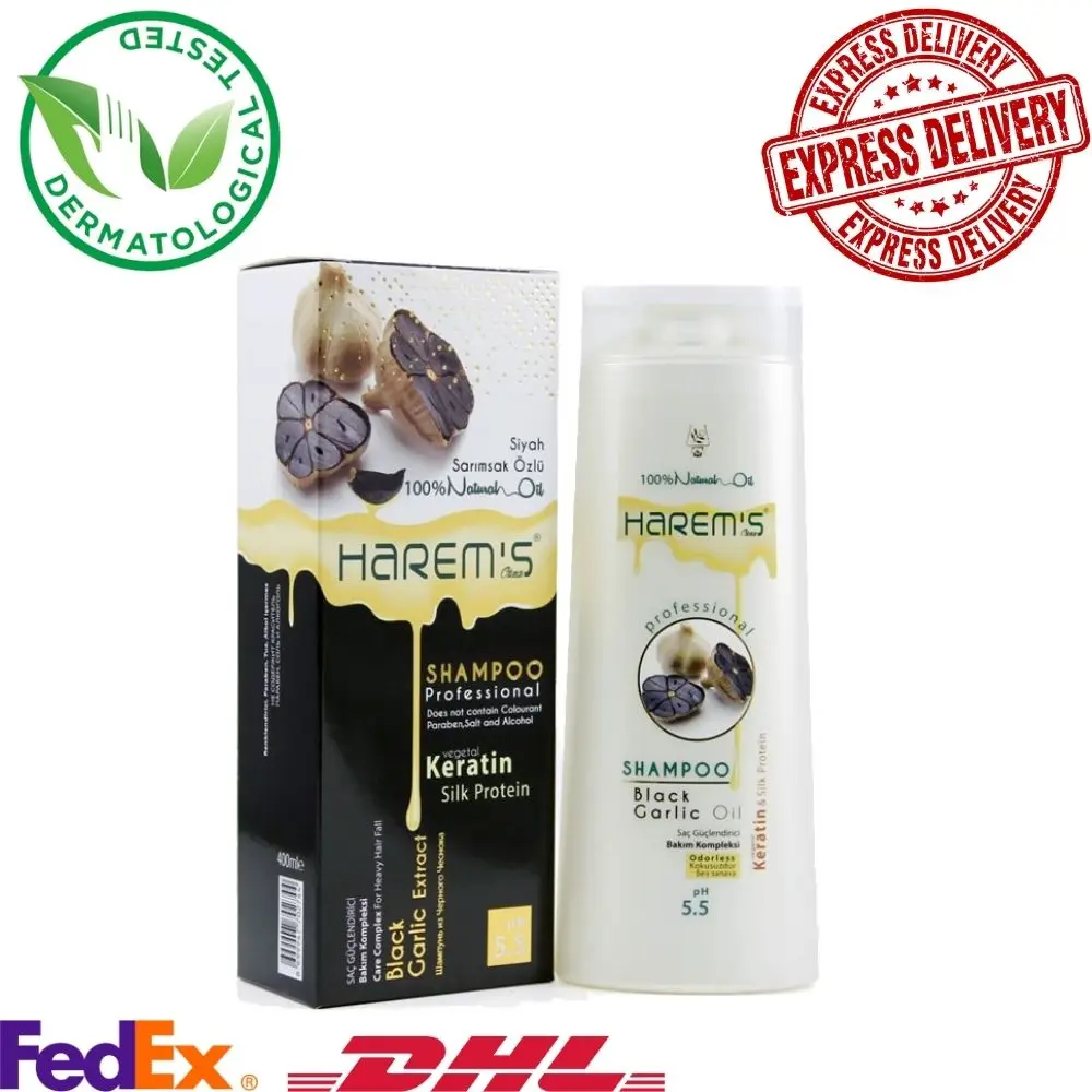 Harem’s Black Garlic Extract Shampoo Care Complex 13.5 fl oz - 400ml For Heavy Hair Fall Oderless Keratin and Silk Protein
Harem’s Black Garlic Extract Shampoo Care Complex 13.5 fl oz - 400ml For Heavy Hair Fall Oderless Keratin and Silk Protein