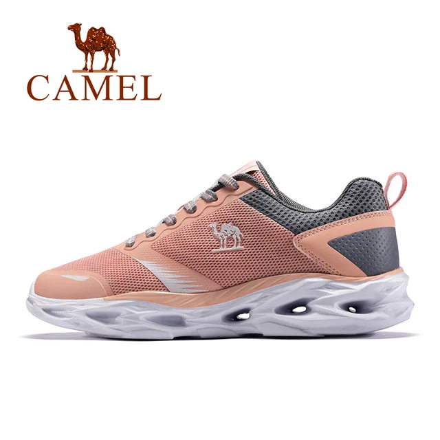CAMEL/мужские и женские кроссовки для бега, легкие, Max, спортивные, зимние, амортизирующие, дышащие, для улицы, противоскользящие - Цвет: 618Pink Female