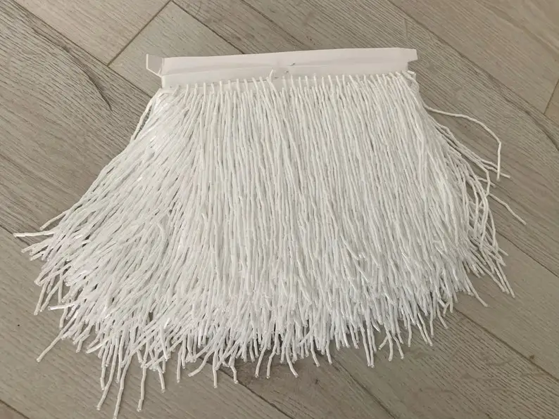 

Off White Bead Fringe Tassel Trim For Dance Costume, Haute Couture Dress Trimming, Beading Fringe
