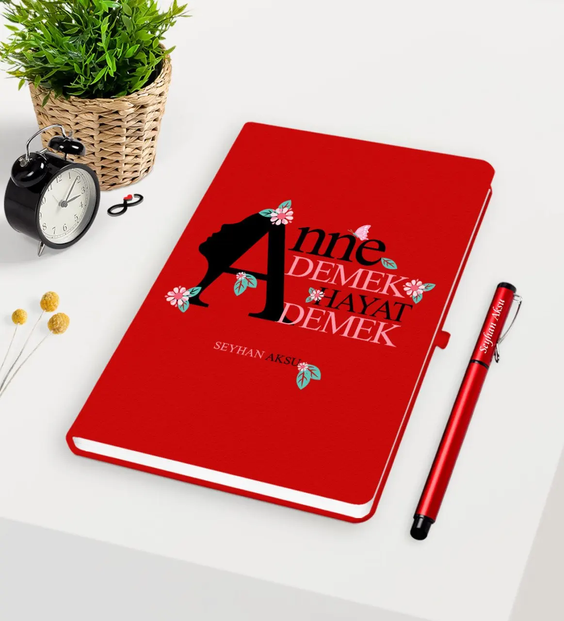 

Персонализированные мама скажет означает, что жизнь красная ручка для записной книжки комплект