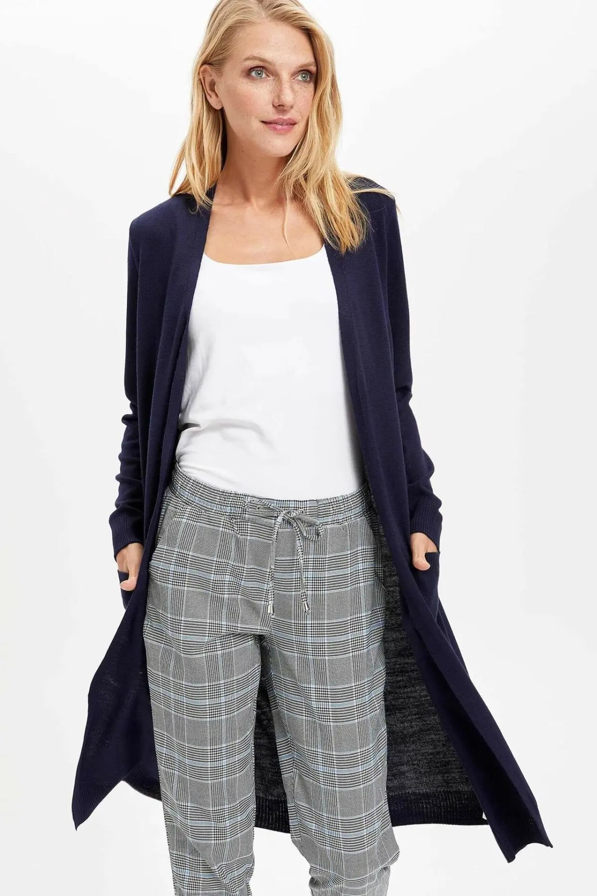 DeFacto женский модный вязаный кардиган повседневный простой Повседневный свитер