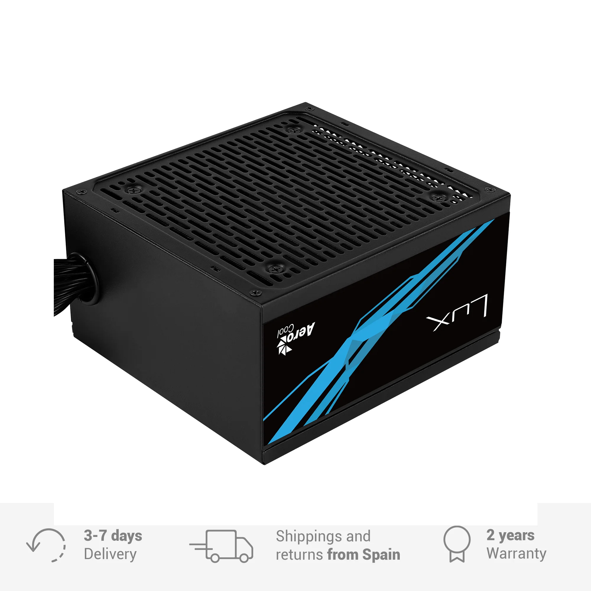 Aerocool Lux850 pc 850w Fonte de Alimentação 80 Mais Bronze 230v Certificado 88% Eficiência Apfc 12cm Ventilador Fontes de alimentação para PC
