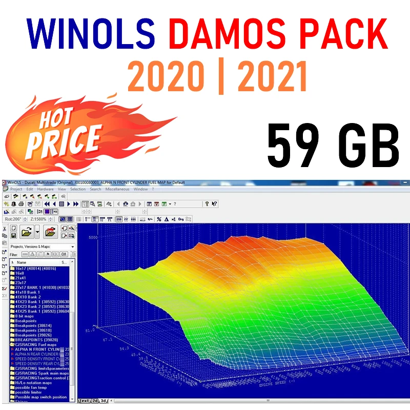 WINOLS DAMOS PACK 2021 | Chip Tuning Maps - 59 GB