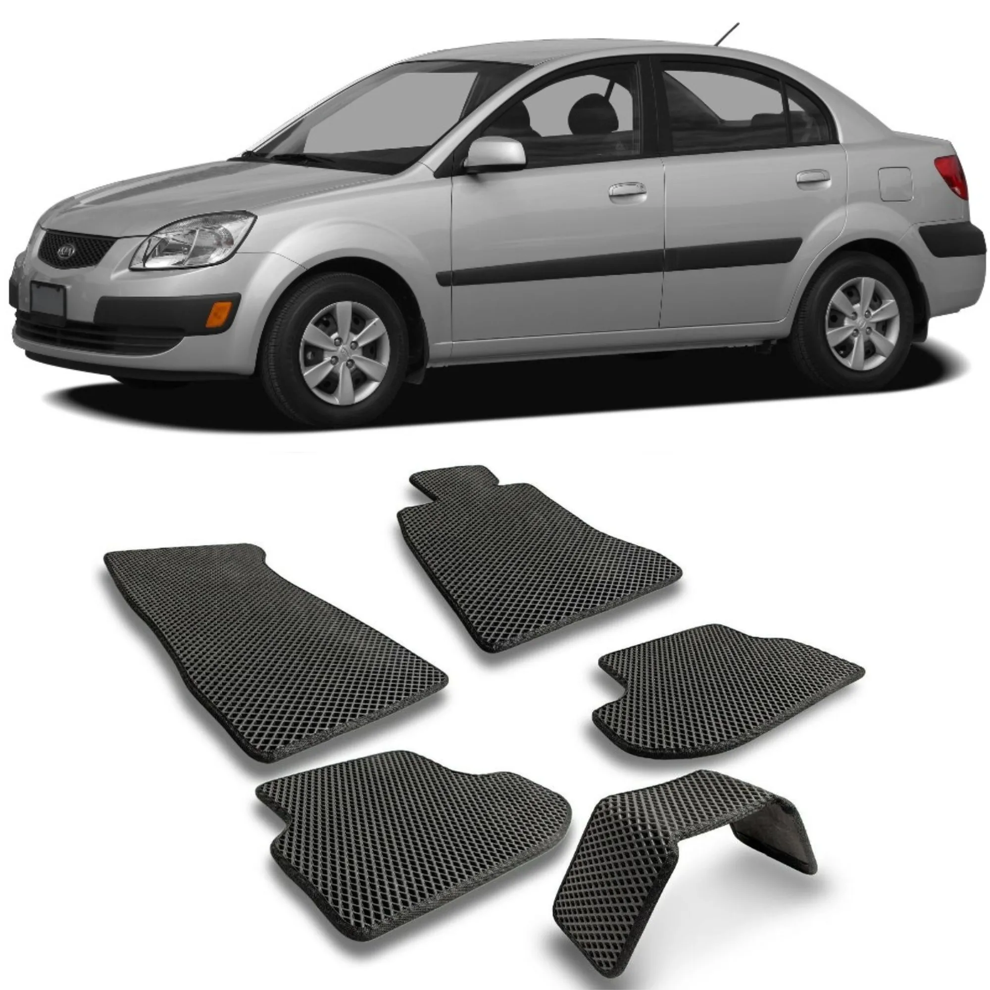 Автомобильные Ева Эва Коврики CT-0878 Для Салона Аксессуар На Пол Авто Kia Rio (DC) I Sedan