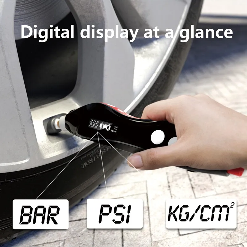 Инструмент для контроля давления в шинах автомобиля прибор с цифровым дисплеем
