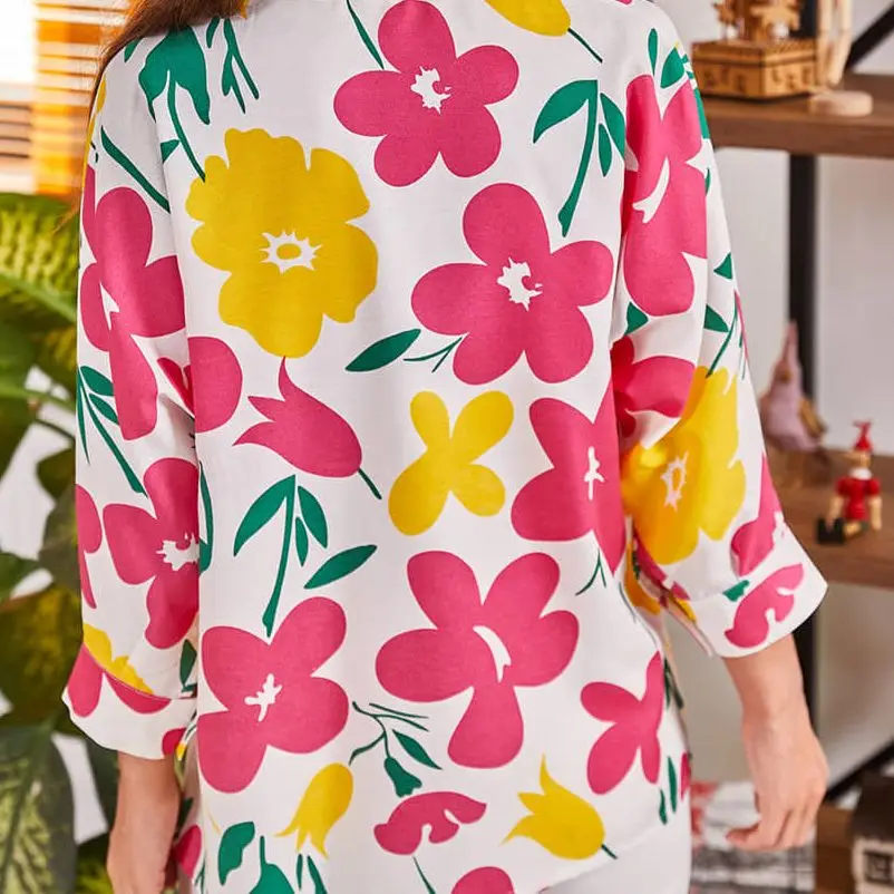 2022 Women Fuchsia Color Pattern Temporary Shed Shirt Armonika Turkish Clothing Fashion Best Seller Shirts-ARM-21Y001073 | Женская
