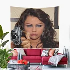 Настенный Гобелен Miley Cyrus Meme, гобелен Ханна Монтана, фоновая ткань для колледжа в стиле Общежития, фон для эстетической вечеринки, домашний декор
