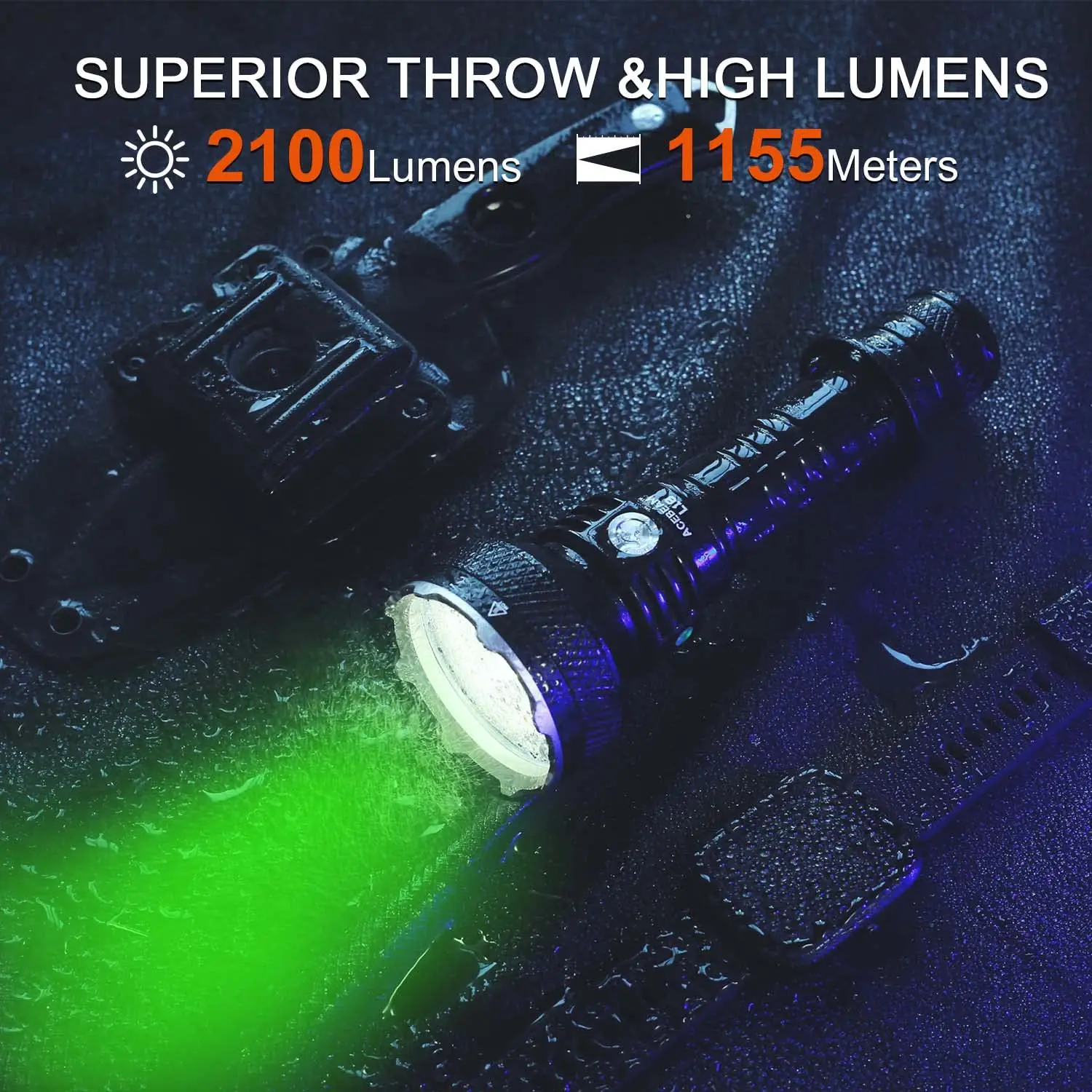 ACEBEAM L18 зеленый охотничий свет 1264 ярдов длинное расстояние бросать 2100 люмен