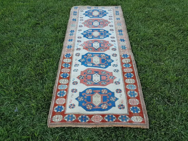 Фото Винтажный английский Oushak Runner Коврики Восточные Flatweave переливающийся шерсть Винтажный английский Oushak Runner Коврики Восточные Flatweave переливающийся шерсть