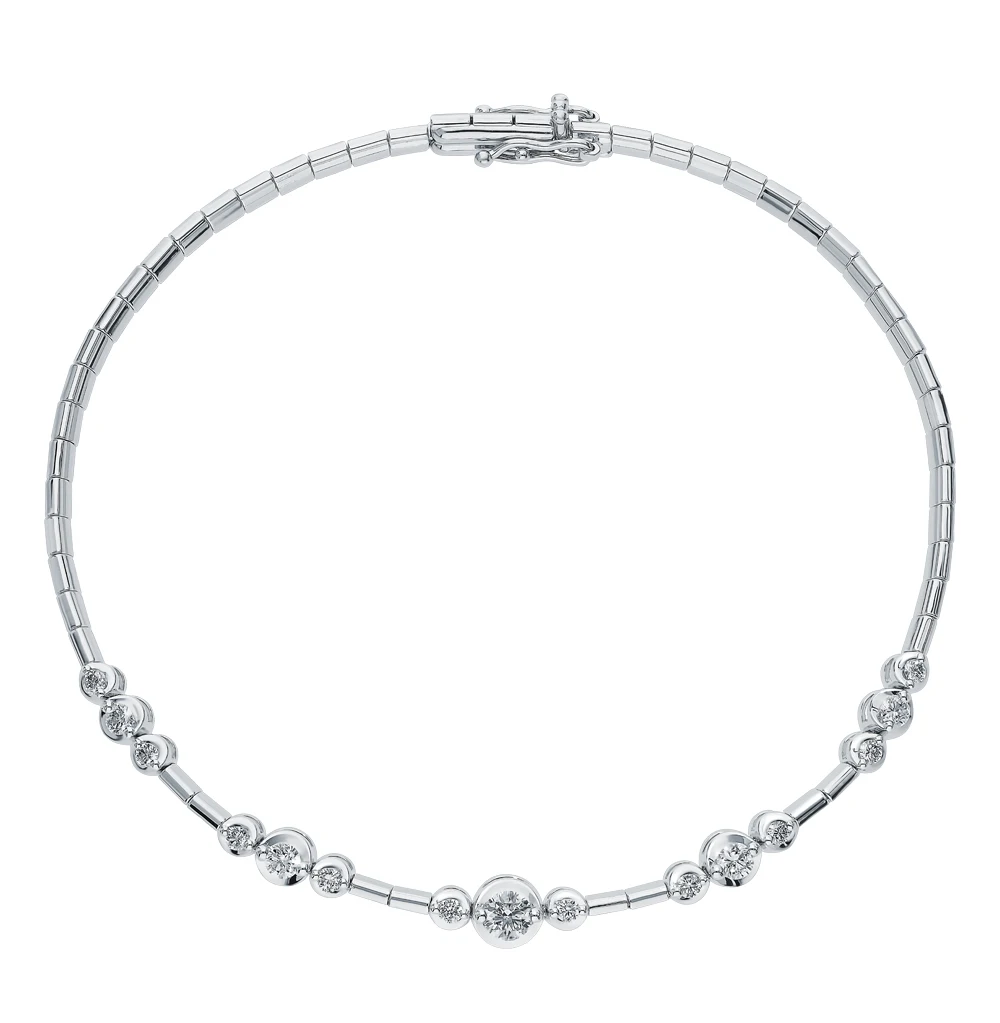 Золотой браслет с бриллиантами SUNLIGHT|Гибкие и жесткие браслеты| |