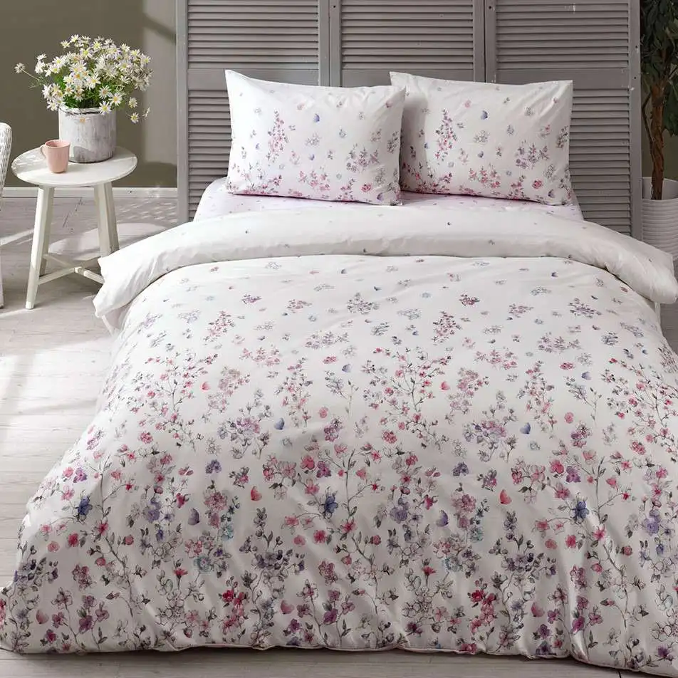 

TAC TEXTILE DUVET COVER SET DOUBLE SIZE %100 COTTON FABRIC MADE IN TURKEY TEXTILE ELENA SERIES
