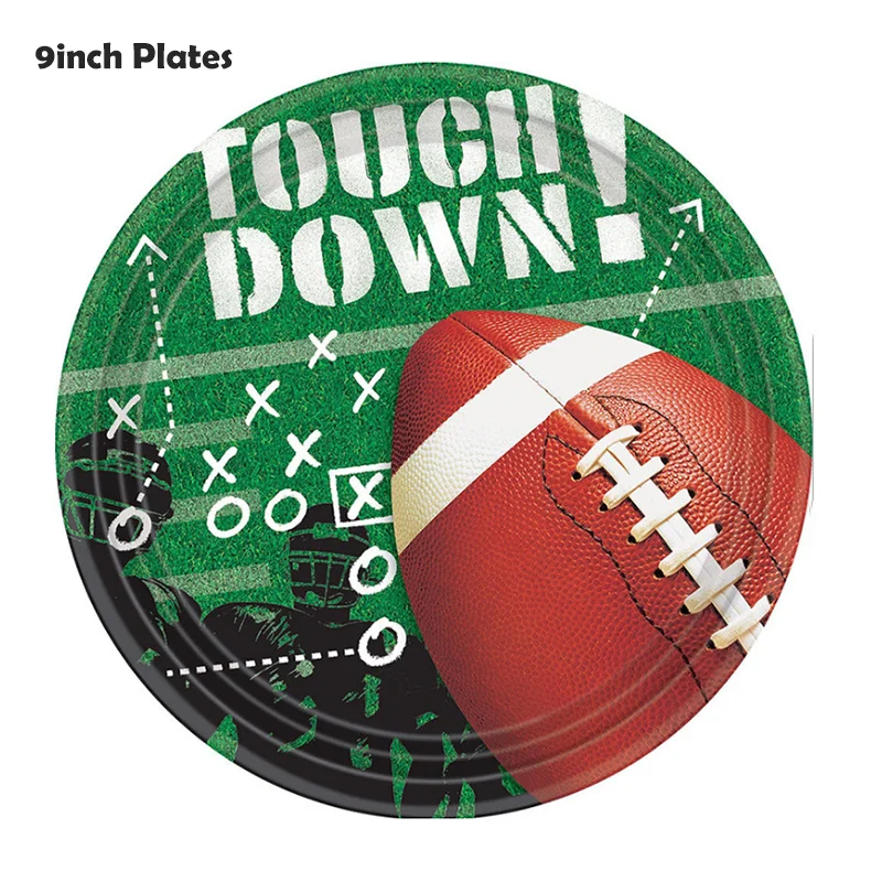 16 гостевых регби Футбол Американский вечерние одноразовые набор столовых