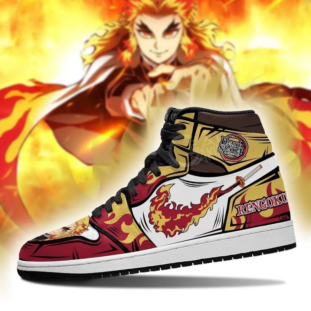 

Rengoku Sneakers Fire Skill Demon Slayer Anime Shoes Fan Gift Idea