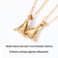 new charm couple necklace for lover pinky swear promise pendant chain necklace fashion wedding anniversary jewelry gift