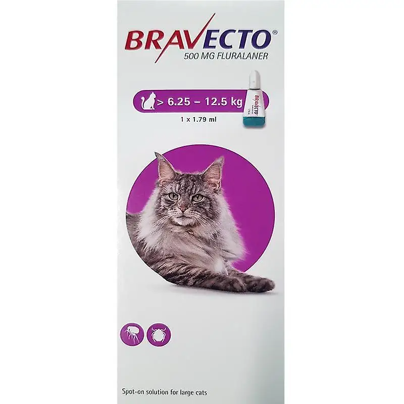BRAVECTO CAT SPOT ON 1 PIPETA MSD 500 мг 6,25-12 кг