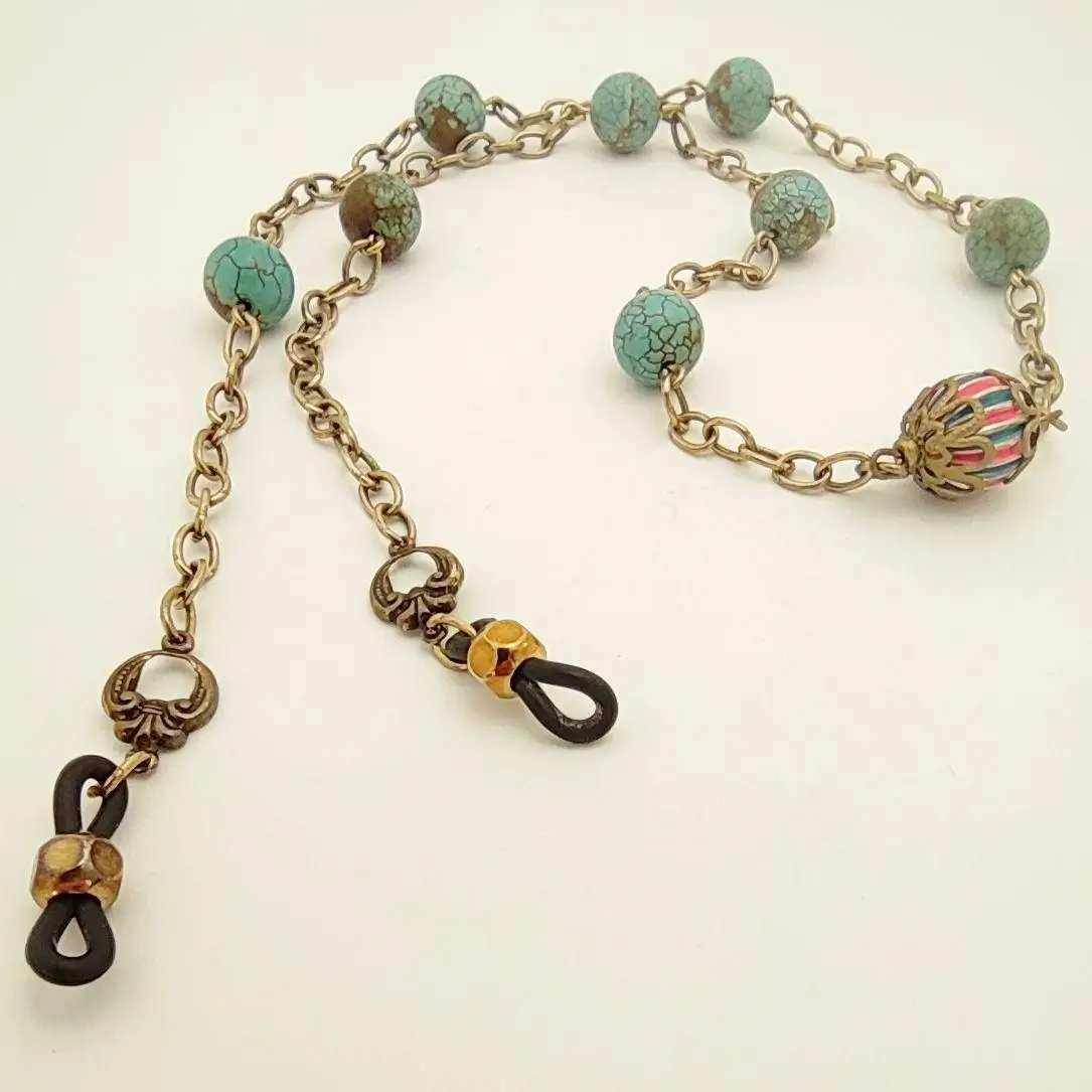 Цепочка с бирюзой для очков