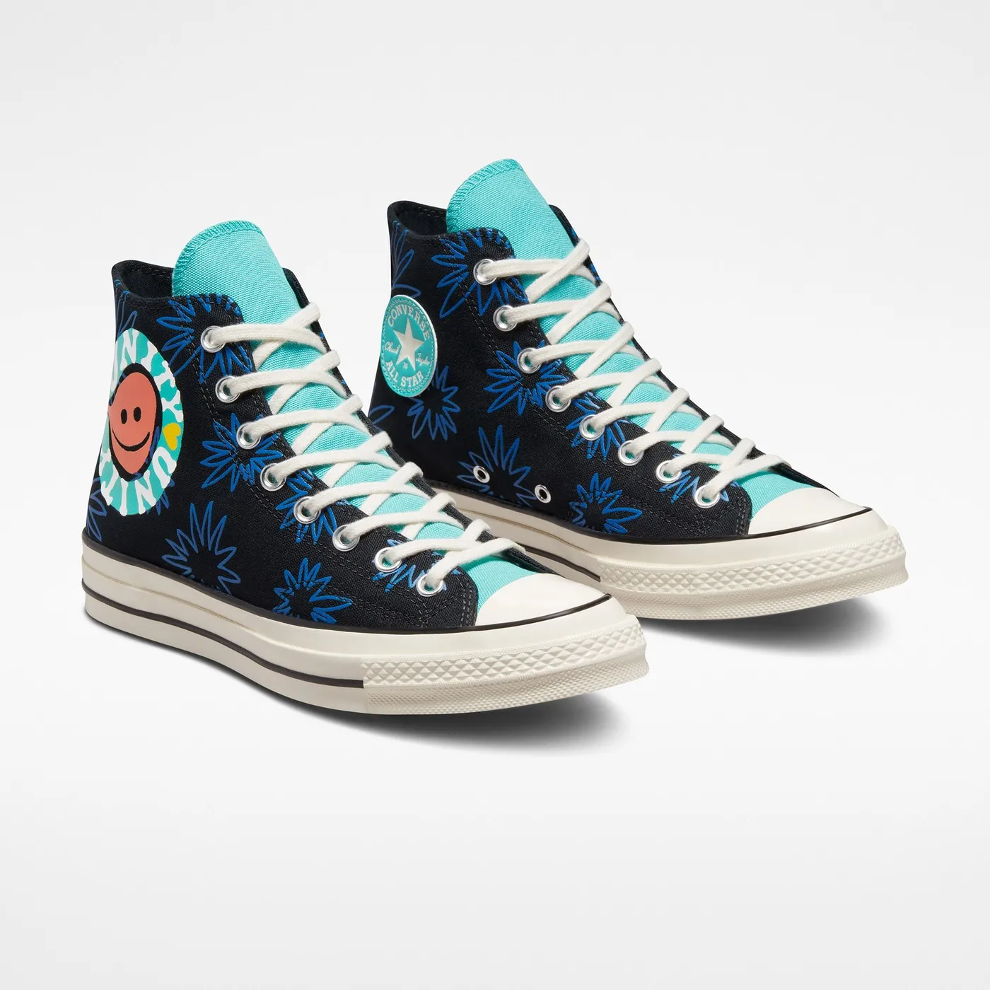 Оригинальные черные кроссовки Converse Chuck 70 с цветочным принтом 172824C - 001 |