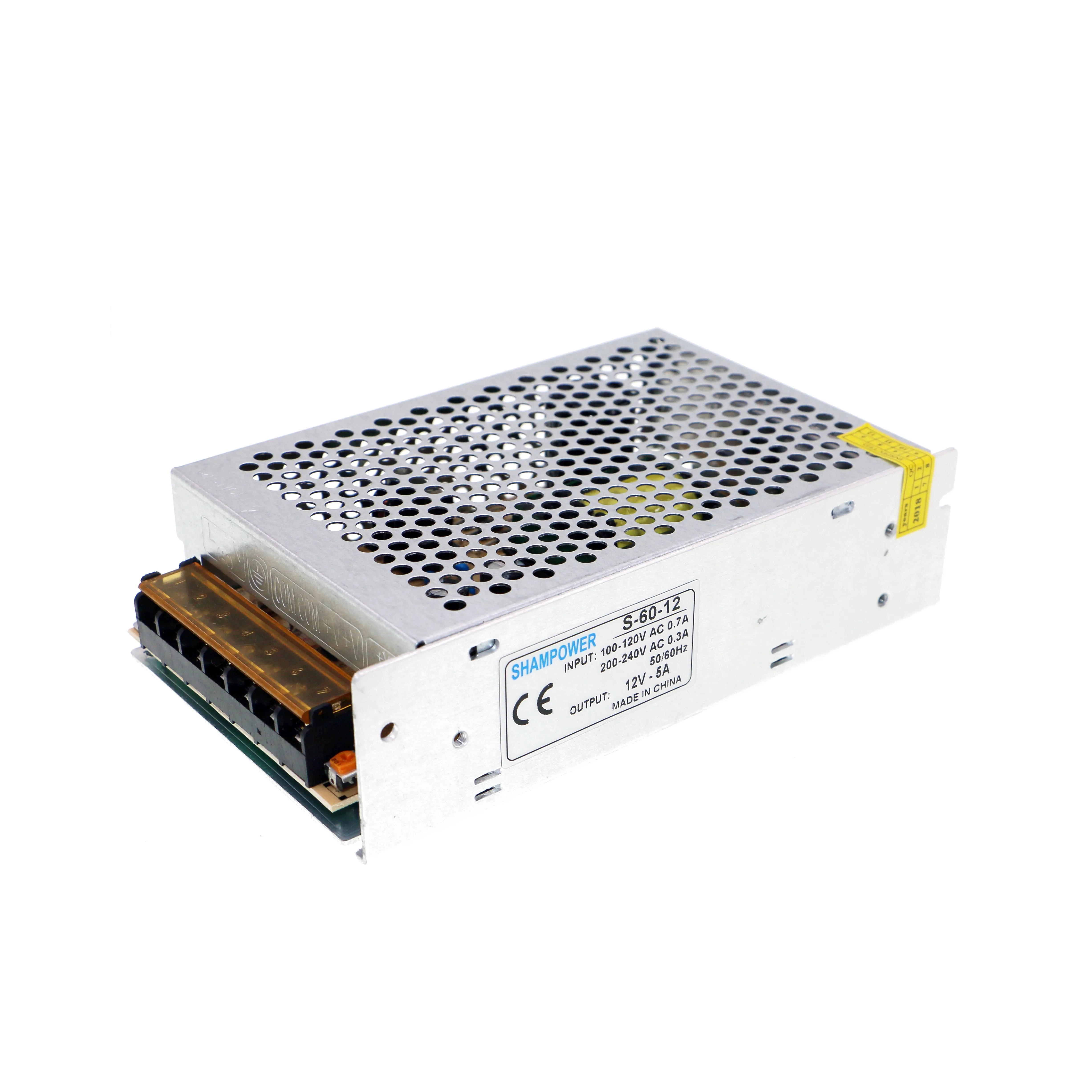 Фиктивные Мощность переключение Питание AC110V/220 V постоянного тока до DC12V1A 2A 5A 10A 15A 20A 30A 10 Вт 24 Вт 60 Вт 240 Вт 360 Вт Светодиодные ленты источник Мощность адаптироваться - Цвет: 12V 5A 60W L
