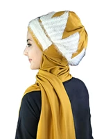 new fashion islamic muslim hijab 2021 trend hijab ready wear hat scarf chiffon koton beanie bone mustard color atk%c4%b1l%c4%b1 beret