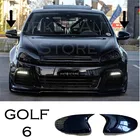 Чехол на боковое зеркало летучая мышь для Golf 6 VW 2009-2012 MK6 GTI R32, автомобильные аксессуары, блестящее пианино, черная Настройка, автоспорт, летучая мышь, дизайн TSI TDI