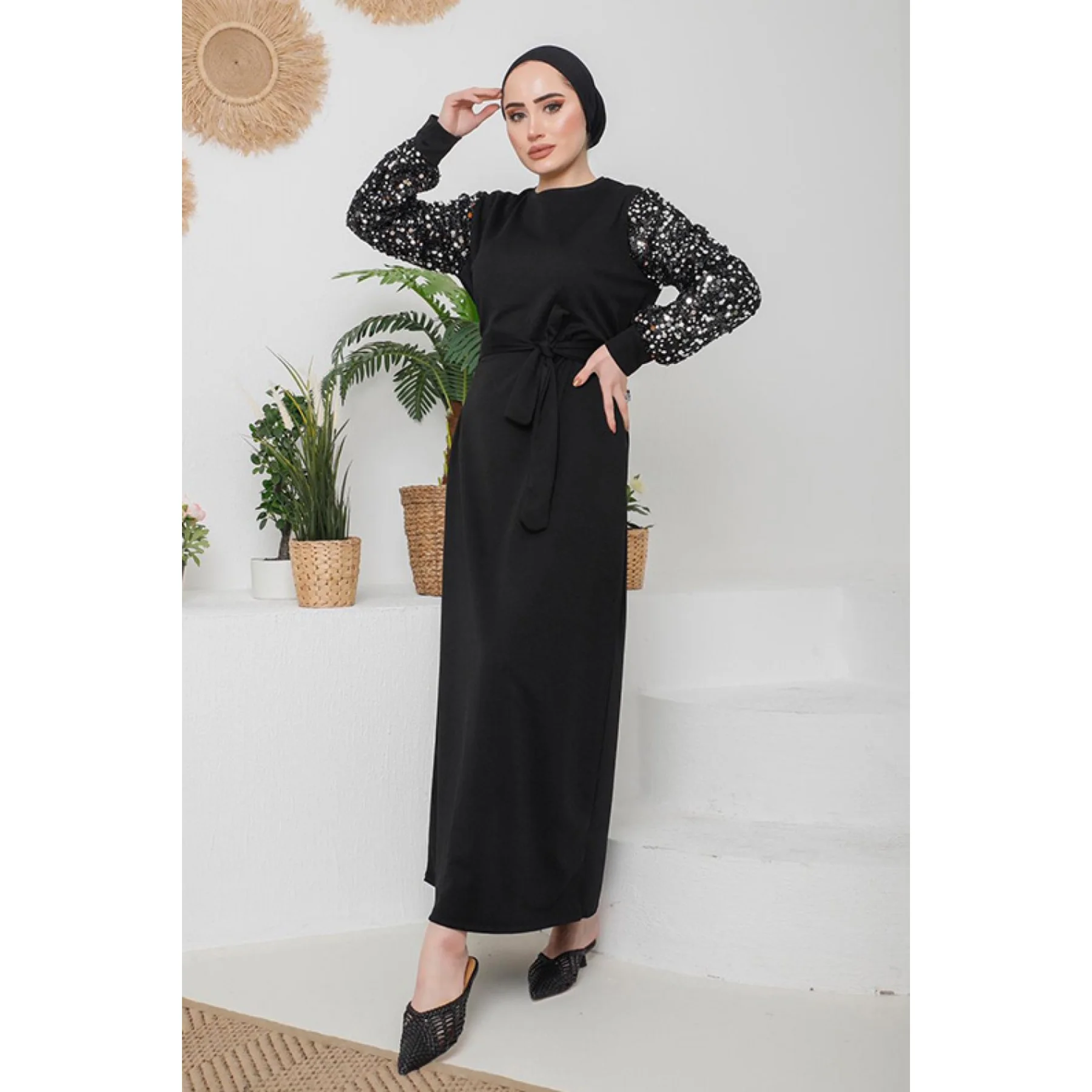 

Women Clothing Hijab Dress Muslim Abaya Kaftan Caftan İslamic Clothing Maxi Dress Long Sleeves Turkey Dubai 2021 Women Fashion