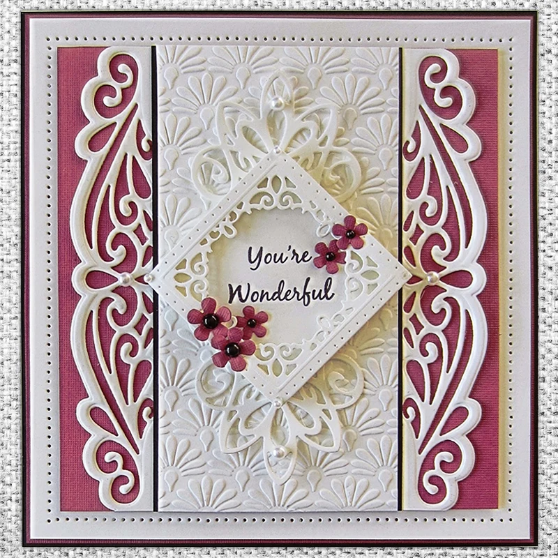 Кружевная граница Скрапбукинг металла резки штампованный по трафарету шаблон из