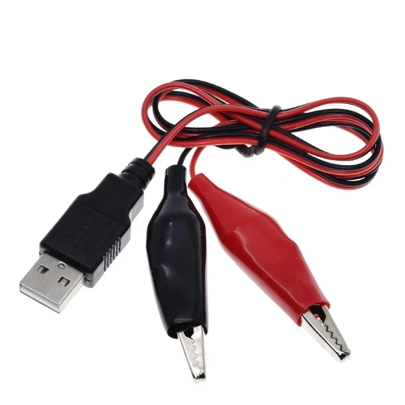 Испытательные зажимы типа крокодил к USB разъему папа адаптер питания провод 58 см