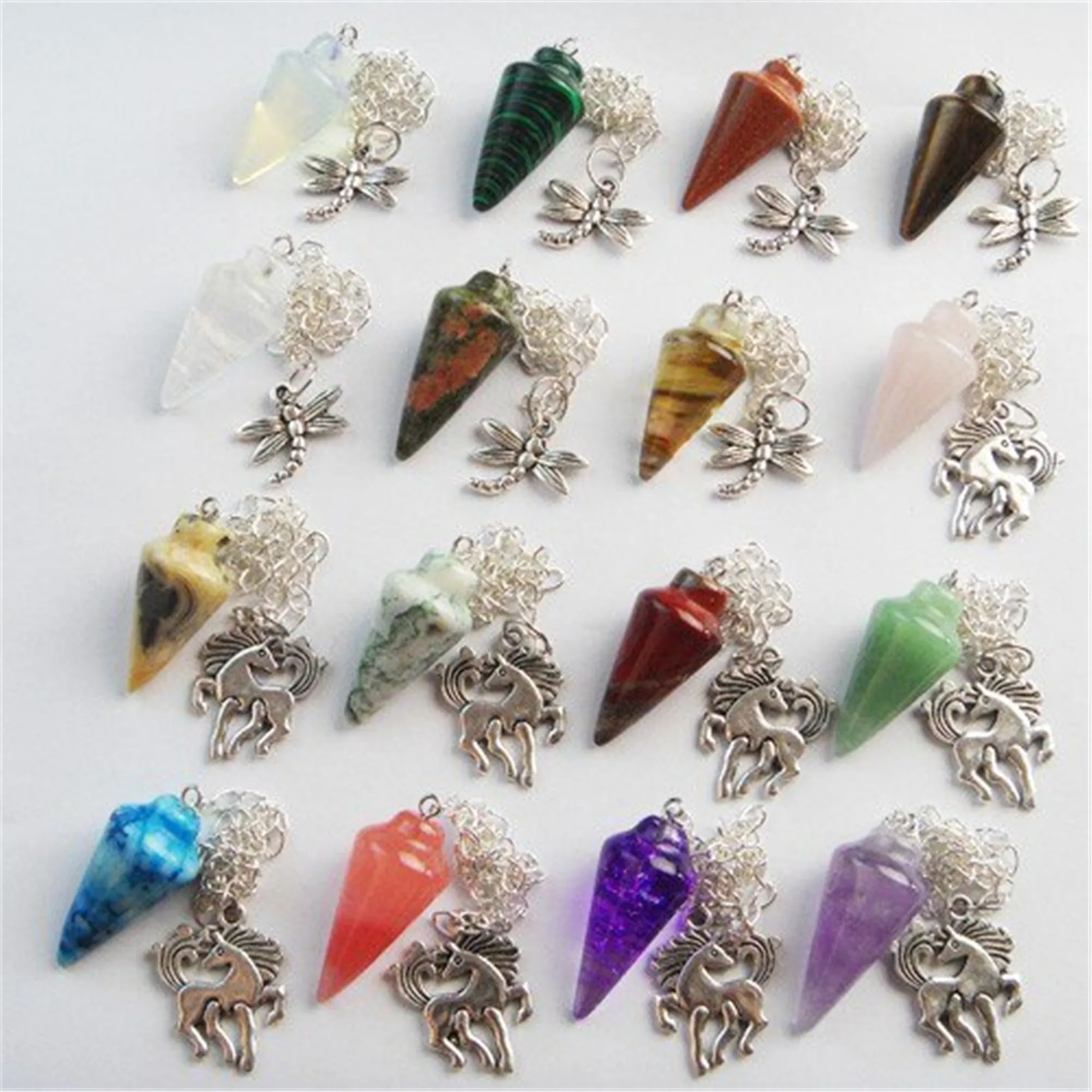 (Минимальный заказ составляет $10)16 шт Смешанная подвеска в виде каменного