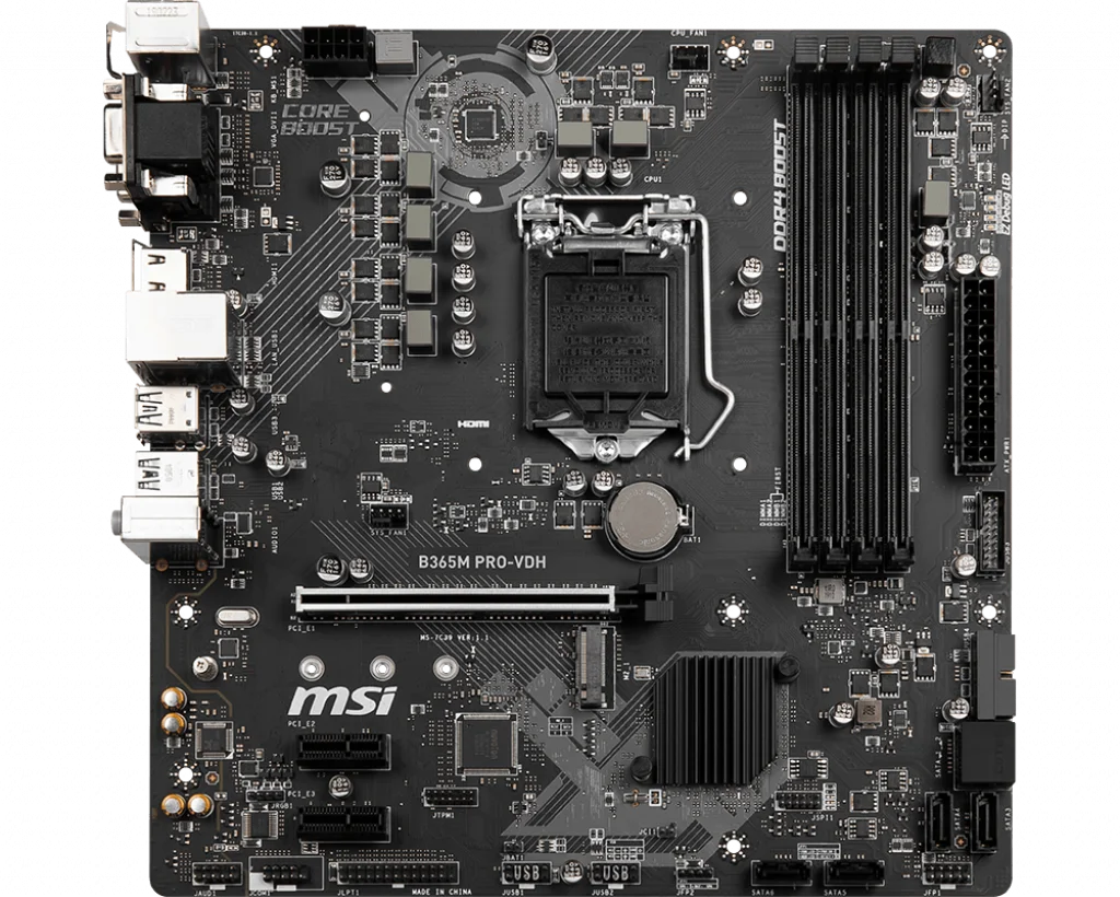 

Motherboard LGA 1151 MSI B365M PRO-VDH Motherboard LGA 1151DDR4 Intel B365 64GB PCI-E 3.0 M.2 USB3 Micro ATX For Core i5-9400T