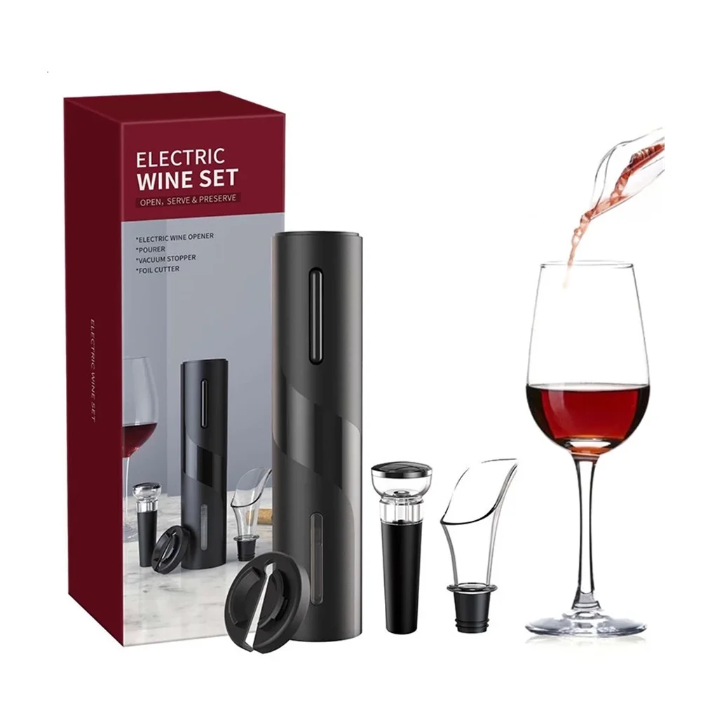 Sacacorchos eléctrico automático , Abridor de Botellas de Vino Creativo con cortador de papel de aluminio, Apto para Uso Doméstico