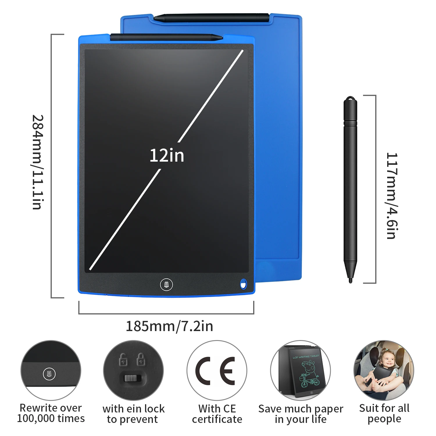 Планшет для рисования 12 дюймов с ЖК-дисплеем | Игрушки и хобби