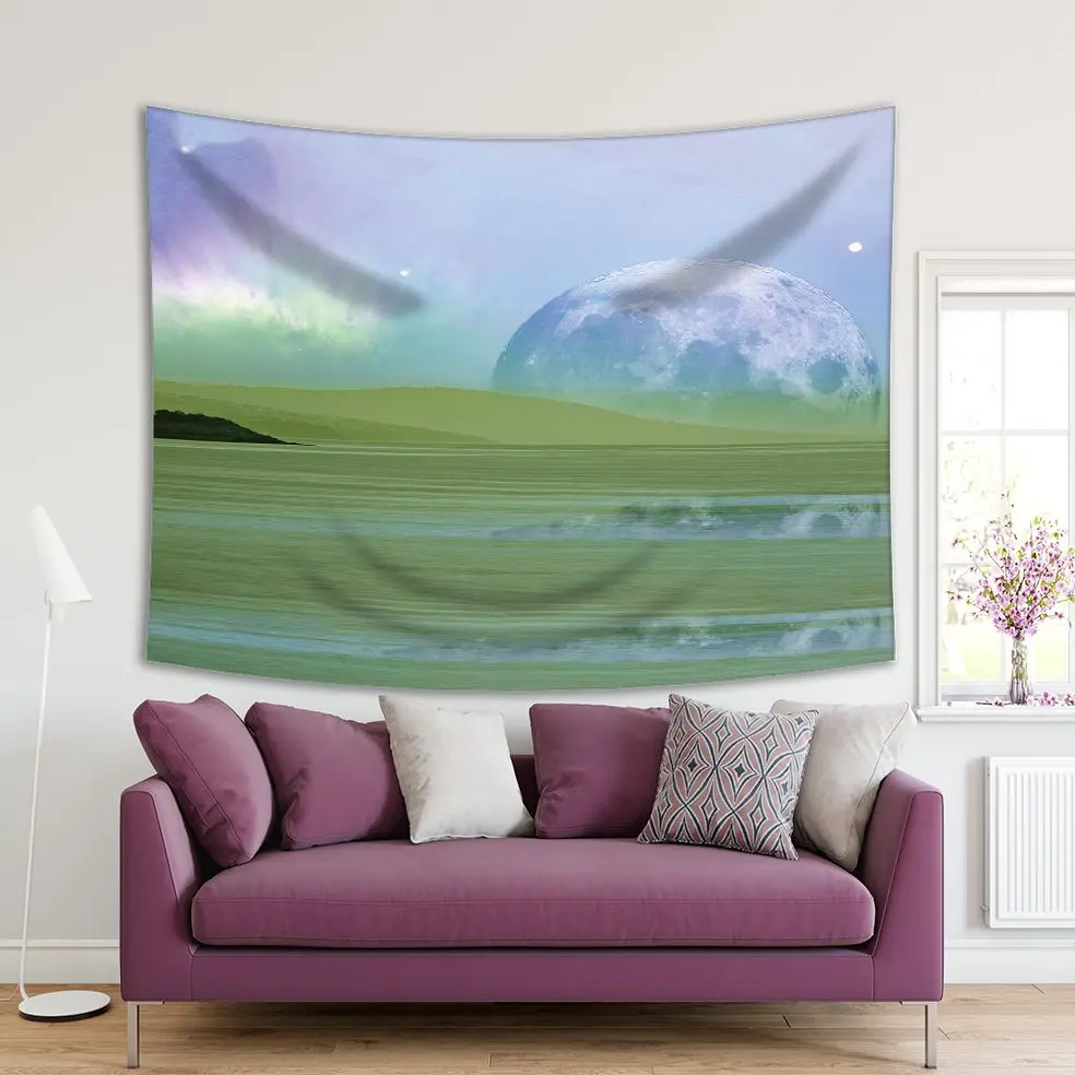 Tapestry Huge Moon Wild Peaceful Meadow Landscape of Alien Planet Futuristic Photo Printed Green Blue
Tapestry Huge Moon Wild Peaceful Meadow Landscape of Alien Planet Futuristic Photo Printed Green Blue