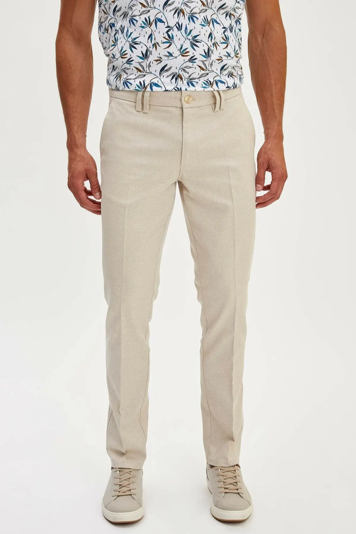 DeFacto модные мужские брюки однотонные свободные повседневные классические прямые