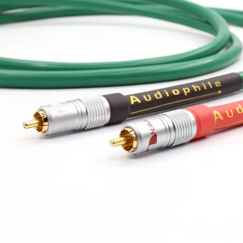 Новинка позолоченная пара 24K Nakamichi RCA штекер аудиокабель разъем для динамика