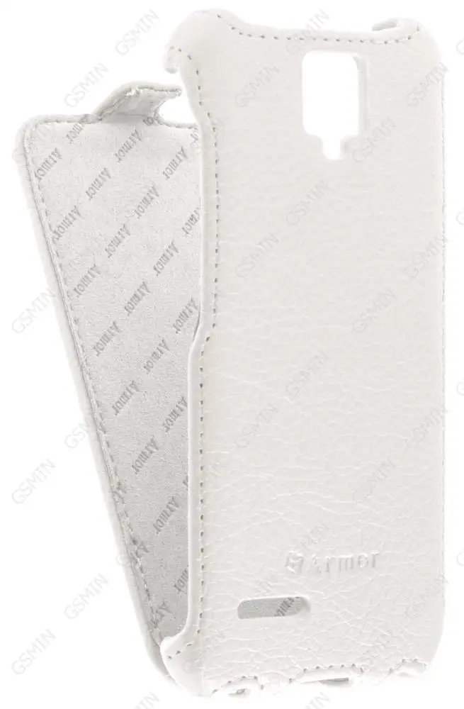Leather case for Alcatel One Touch Idol 2 mini L 6014x armor (white) (design 140) | Mobile Phone Cases & Covers