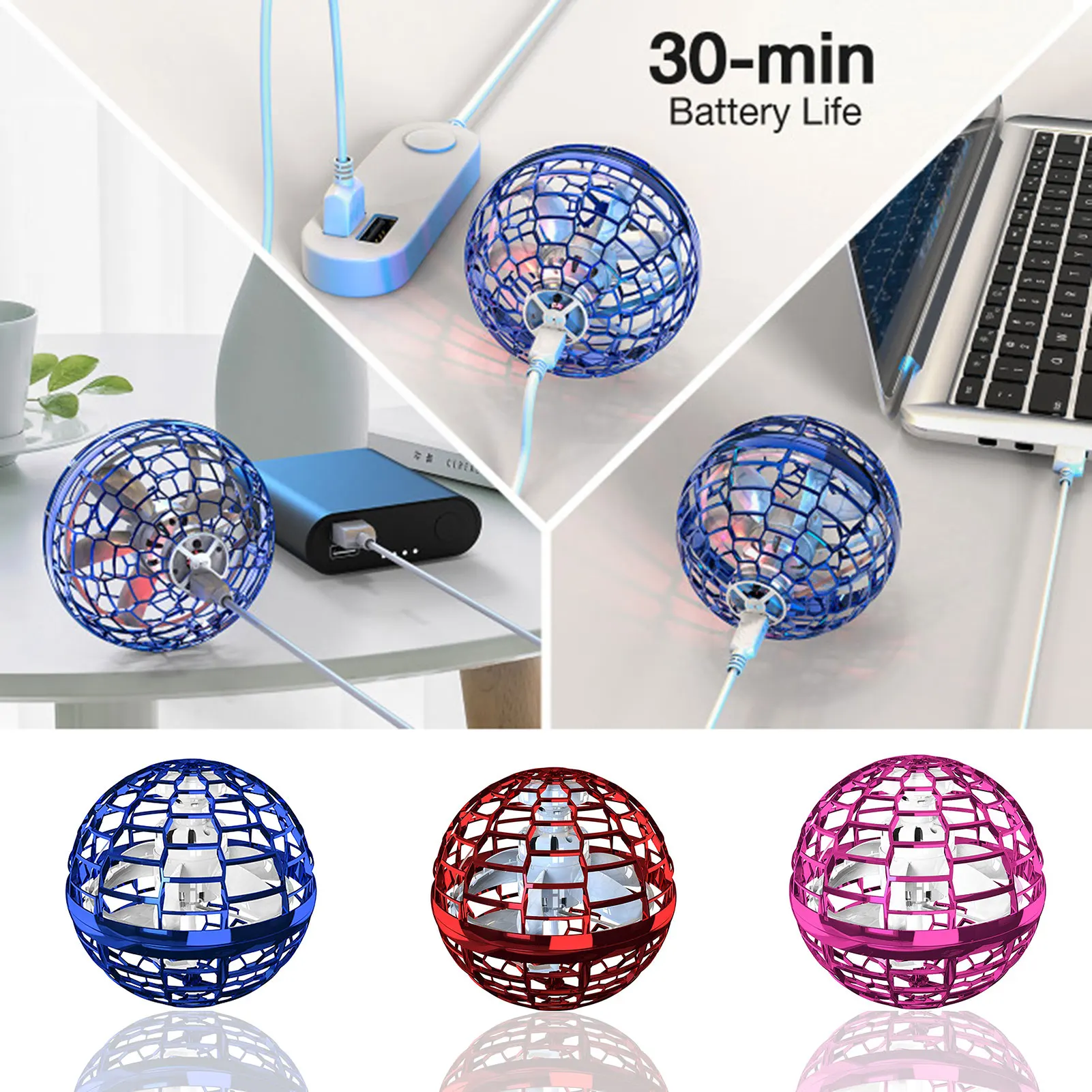 

Flying Ball Boomerang Spinner Dynamic RGB Lights Double Pass Spinner Toy Hand Controlled Toys Perfect Christmas Gifts