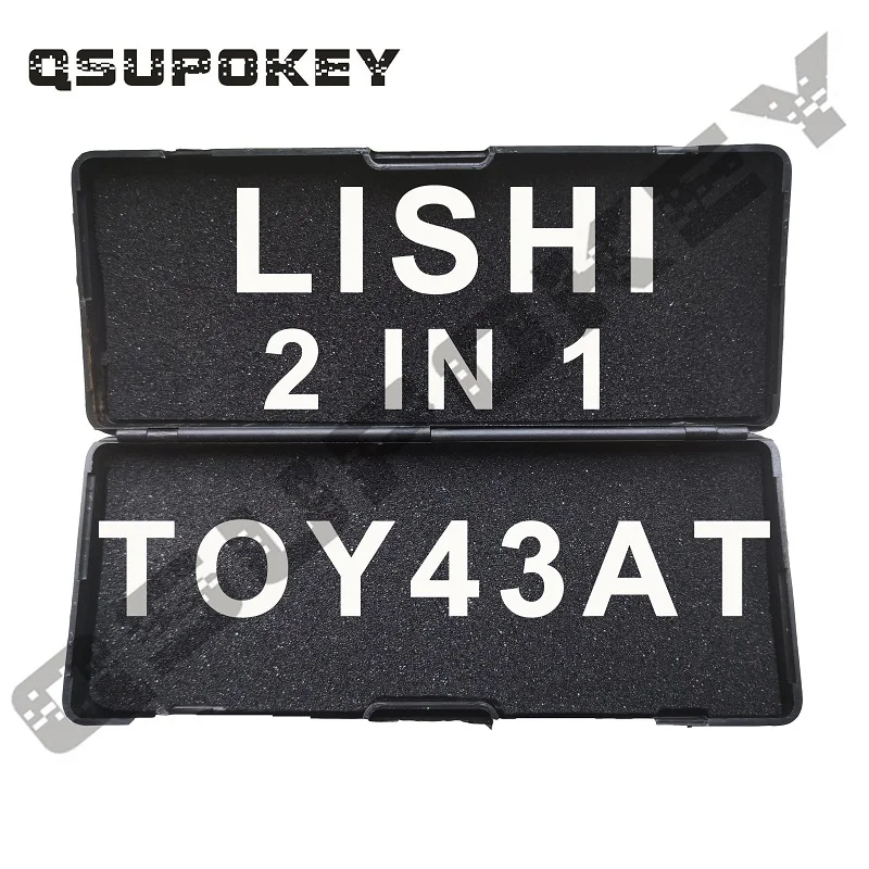 QSUPOKEY-1 pieza Original Lishi, para Toyota 10-Cut TR47/TOY43AT, puerta/maletero 2 en 1, recoger/decodificador