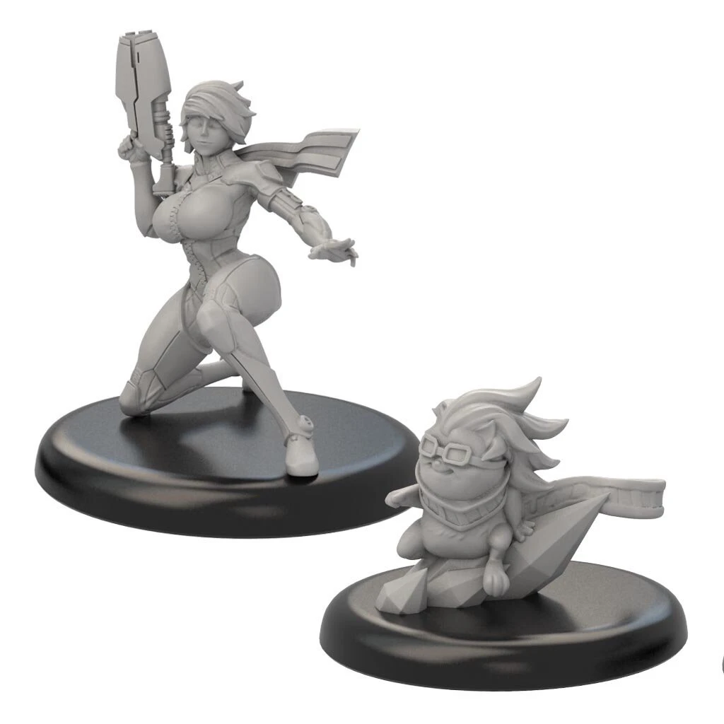 

30mm Base , Resin Model Figure GK , 2 Figure , Unassembled and unpainted kit