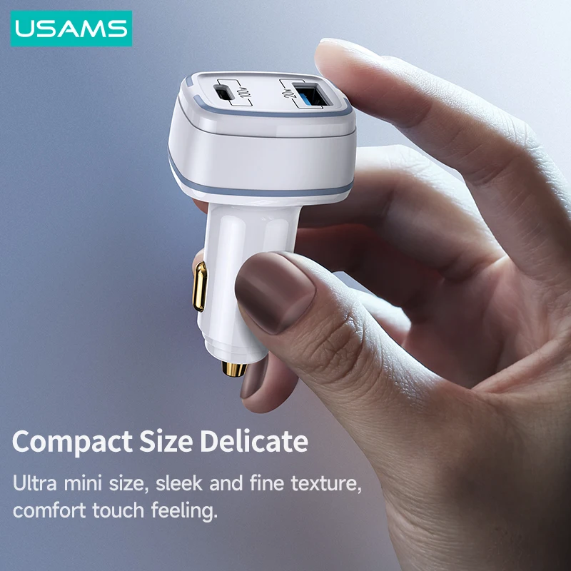 usams 120w fast car charger pd qc afc scp pps usb a c charger led light for iphone xiaomi huawei samsung phone laptop tablets free global shipping
