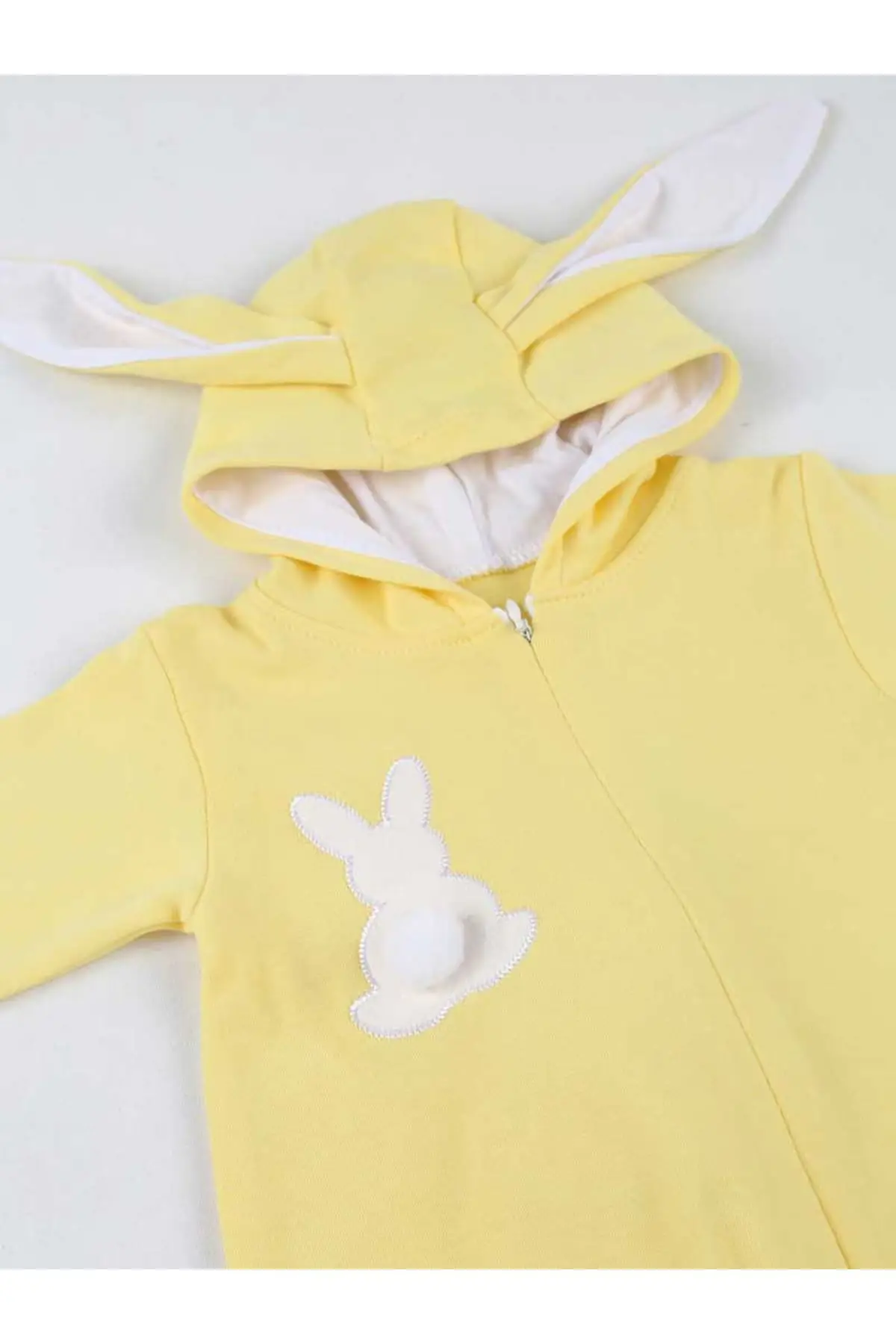 Желтый Ушастый помпоны кролики Детский комбинезон| |