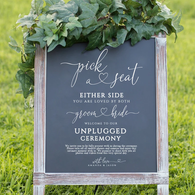 

Виниловая наклейка с надписью на свадьбу, выберите сиденье с обеих сторон