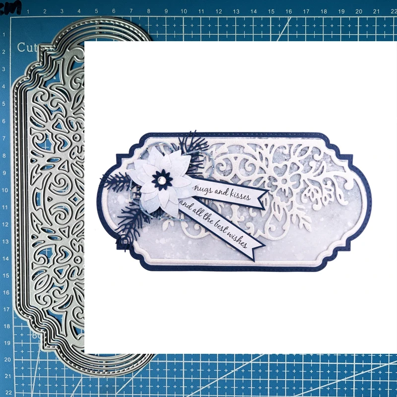 

Lucky Goddess Metal Cutting Dies Slimline Decorative Border Diy Scrapbooking Photo Album Decorative Embossing Paper Card Crafts