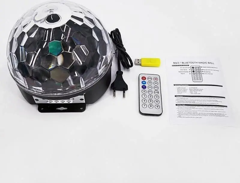 Светодиодный Диско-шар (дискошар) LED RGB Magic Ball Light BlueTooth (с MP3-плеером и ПДУ) RZ-026 |