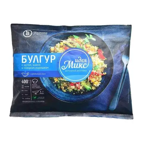Булгур Планета Витаминов Идея микс с нутом киноа и сладким горошком 400 г | Side Dishes