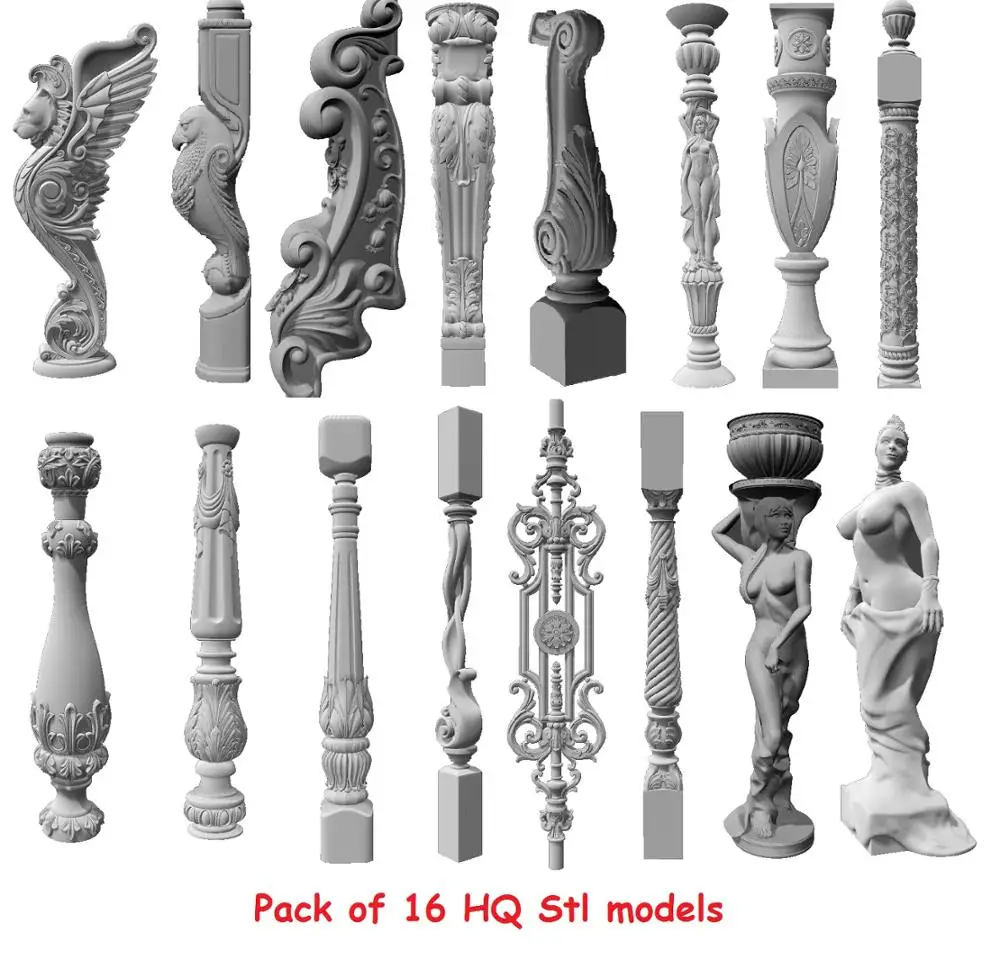 3D models 16 STL balusters | Инструменты